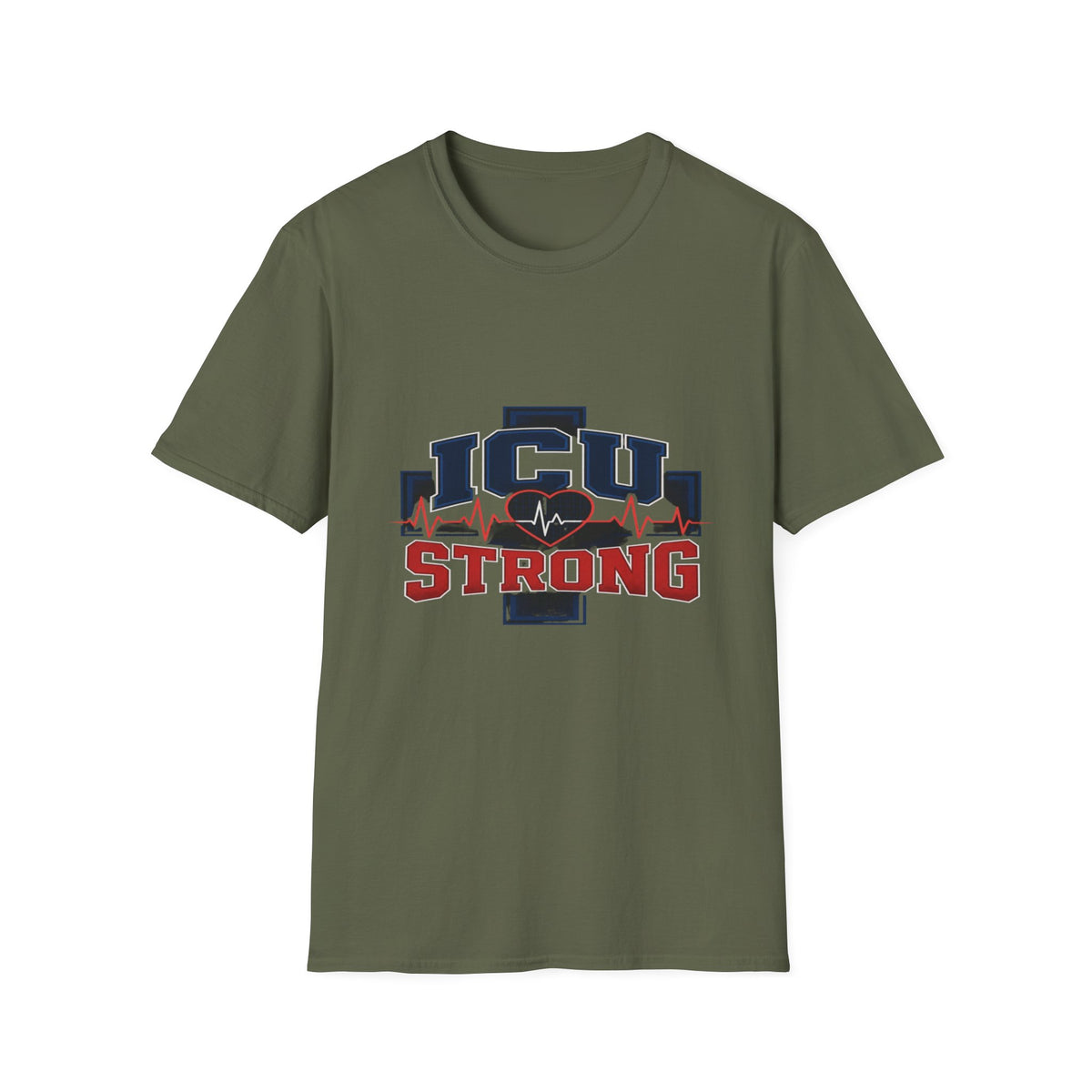 Athletic T-shirt Design With Bold ICU STRONG Typography- Graphic Tees