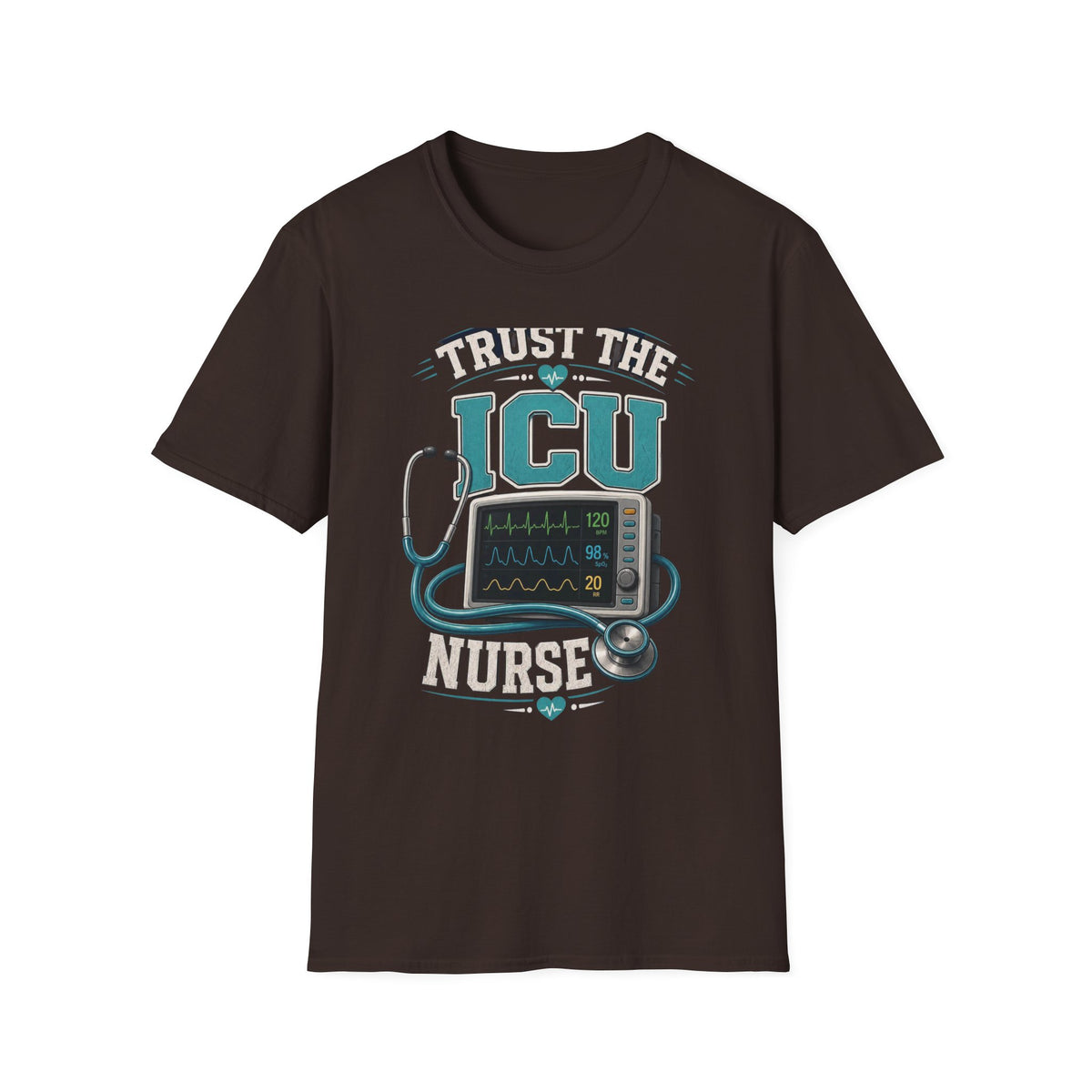 Bold T Shirt Design Featuring Trust The ICU Nurse Phrase
