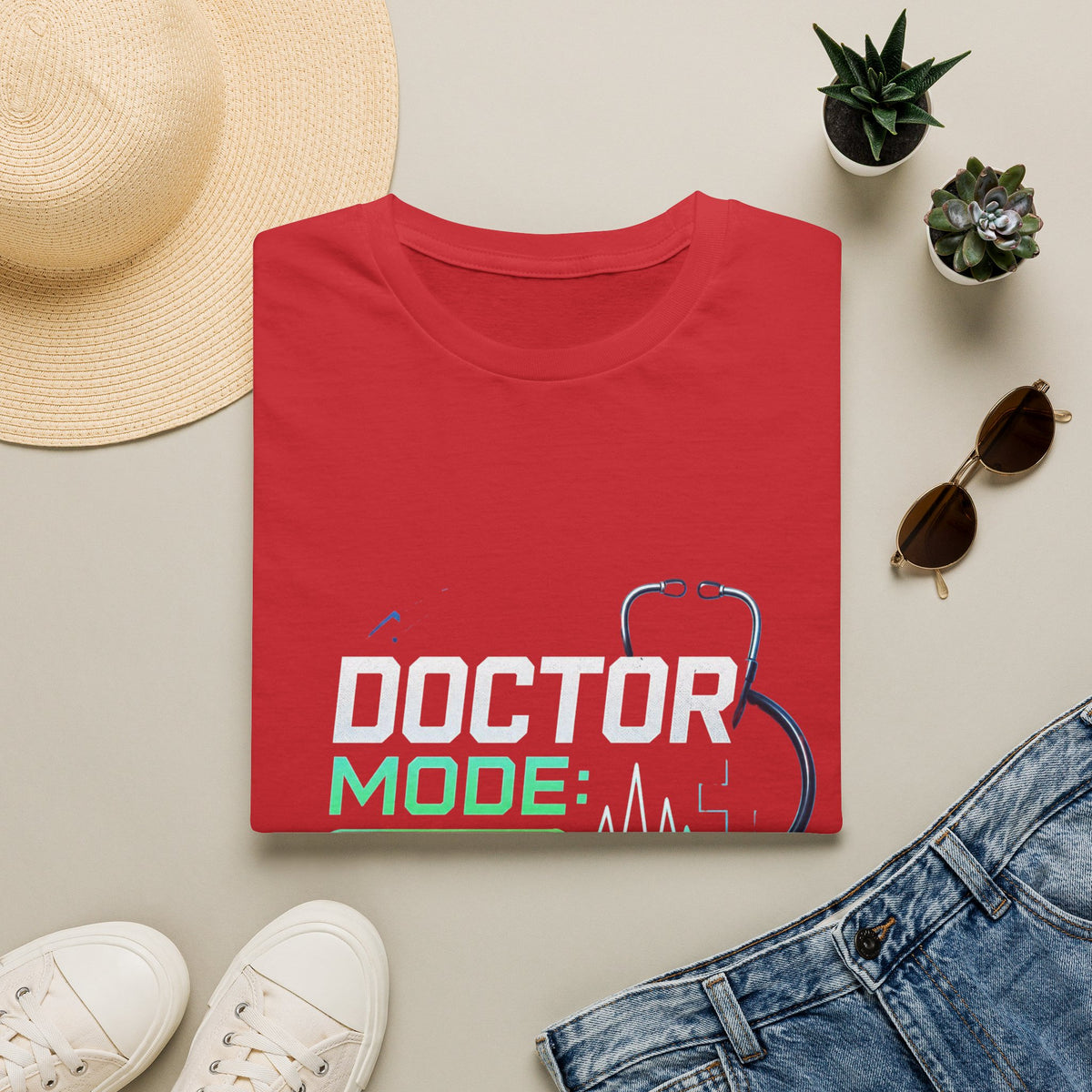 Modern Graphic T Shirt Design Featuring Doctor Mode Text