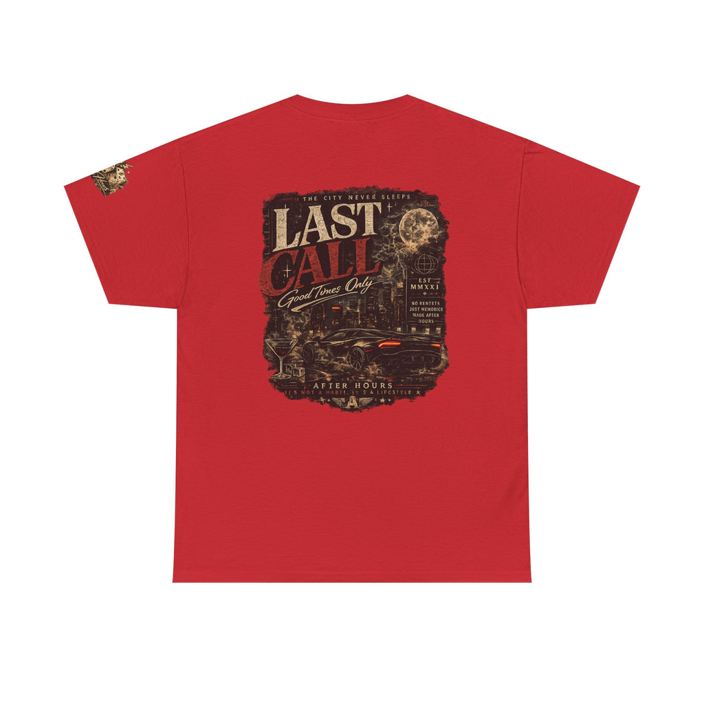 Last Call Graphic Tee — Vintage Bar Nightlife T‑Shirt