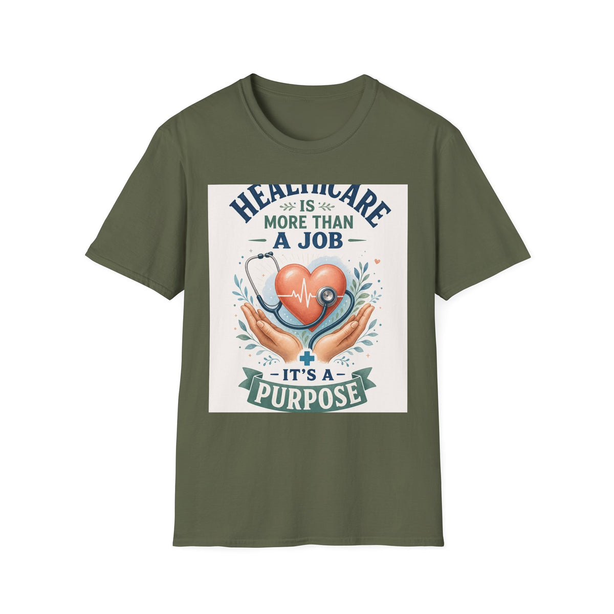 Inspirational T Shirt Design Featuring Compassionate Healthcare Imagery