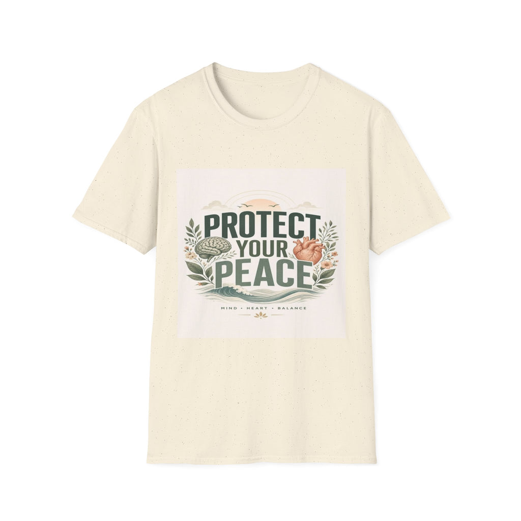 Large Typography Graphic Promoting Peace With Botanical Elements- Graphic Tees
