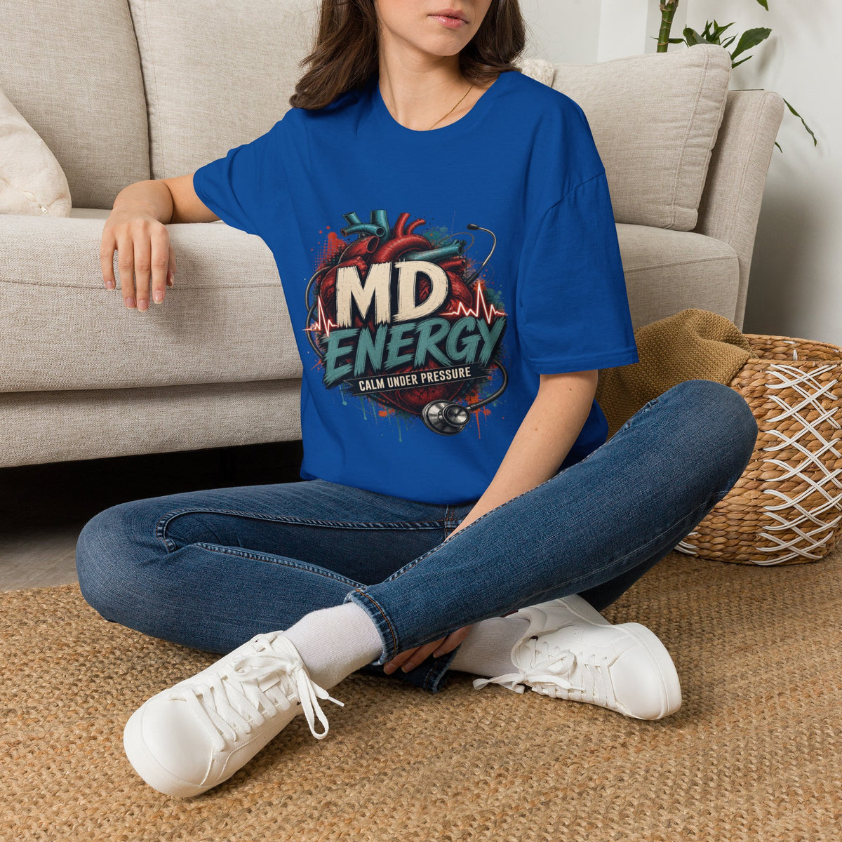 Bold MD Energy Graphic With Anatomical Heart Design- Graphic Tees