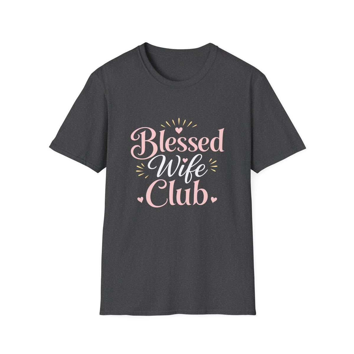Blessed Wife Club T-Shirt — Pastel Pink 'Blessed' Graphic Tee