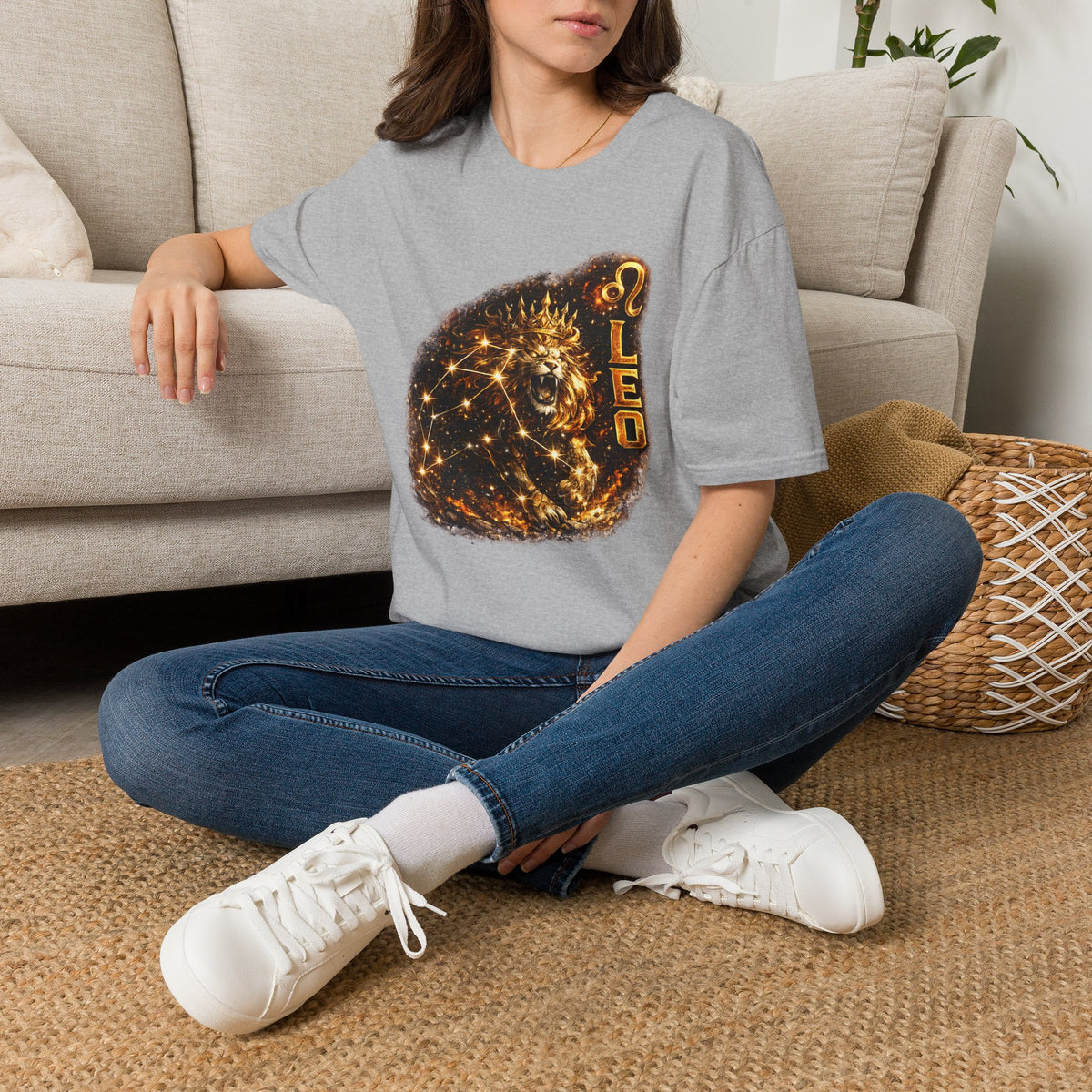 Leo Constellation Lion T-Shirt — Zodiac Astrology Graphic Tee