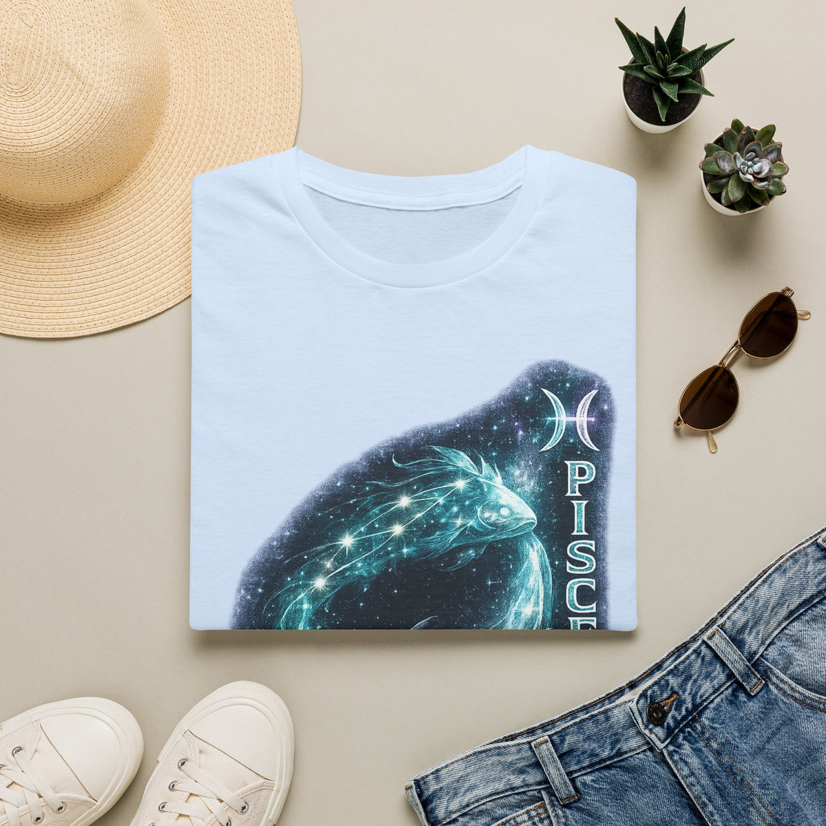 Pisces Zodiac T-Shirt — Starry Whale Astrology Tee