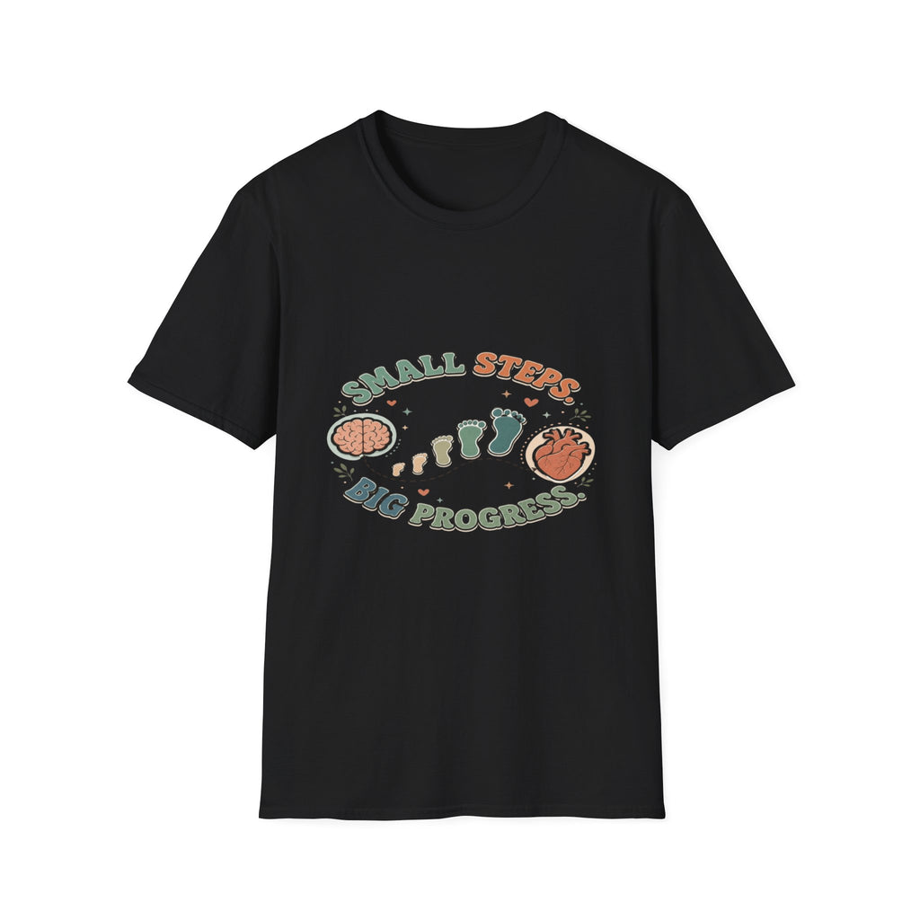 Typography Design Showcasing Small Steps Leading To Growth- Graphic Tees