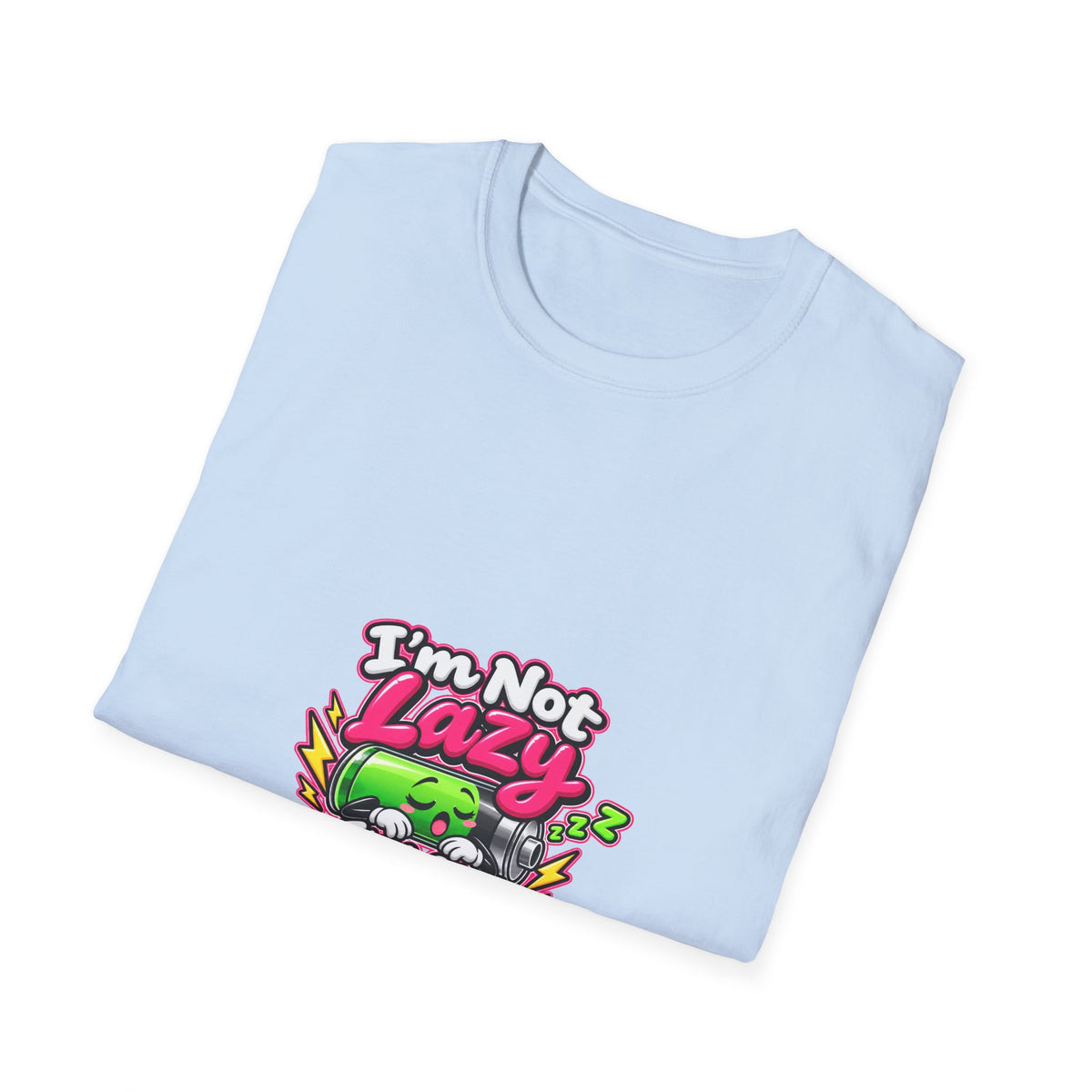 Energy Saving Mode T-Shirt — "I'm Not Lazy, I'm on Energy Saving Mode" Cute Sloth Graphic Tee