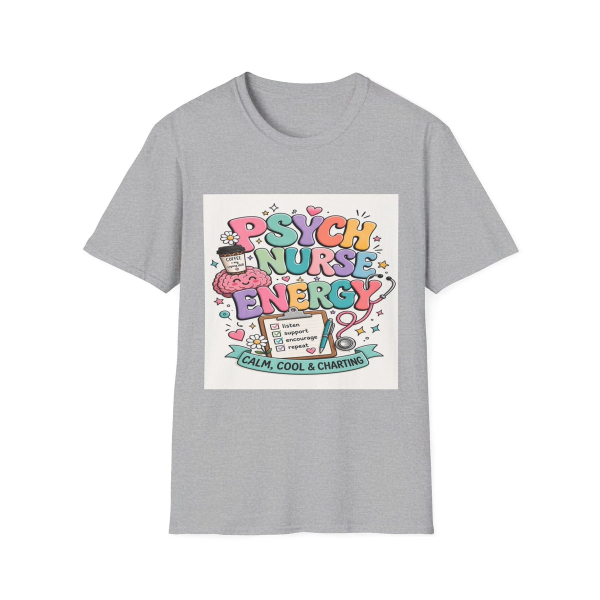 Playful Typography Design Celebrating Psych Nurse Energy- Graphic Tees