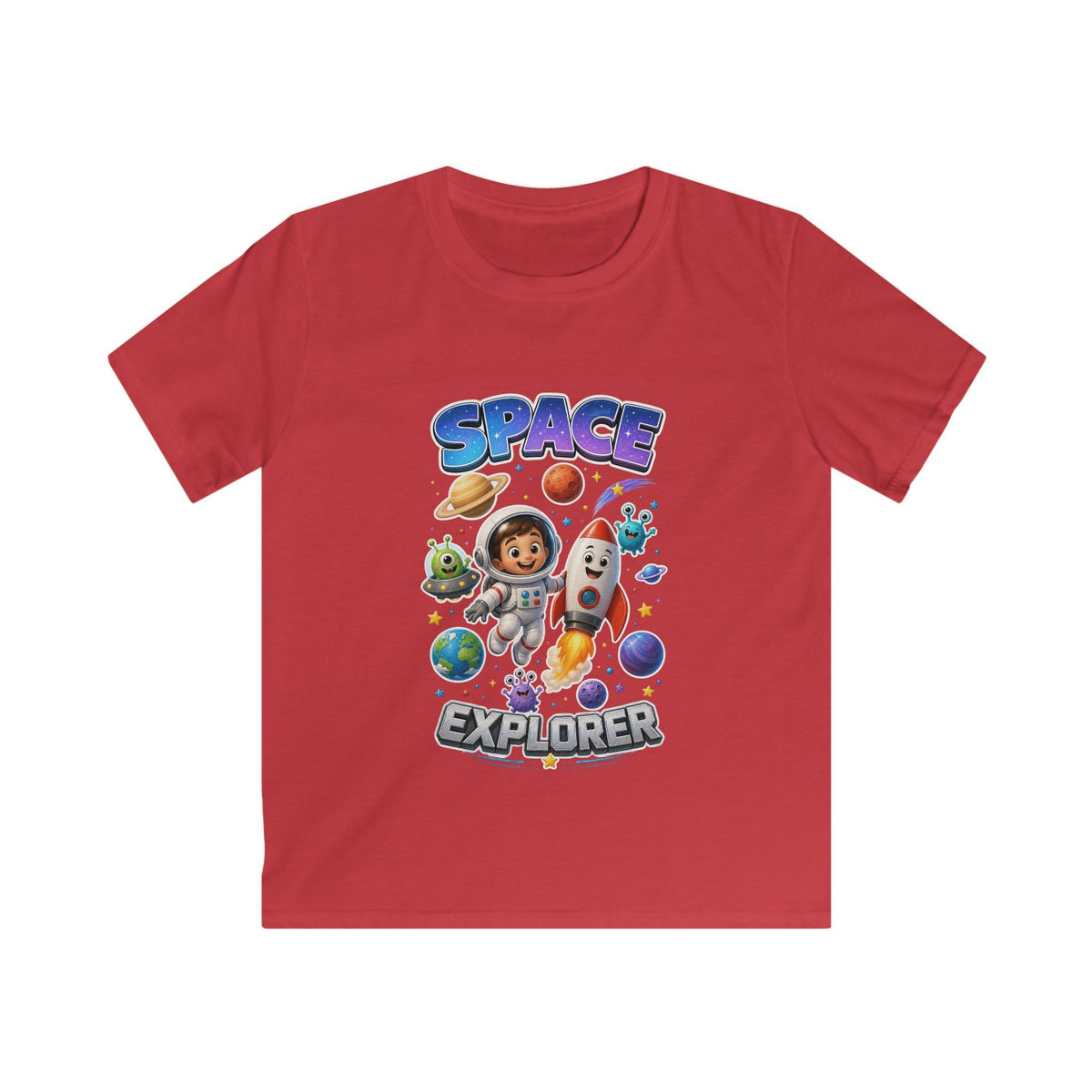 Kids Space Explorer T‑Shirt — Cute Astronaut Rocket Tee for Boys & Girls