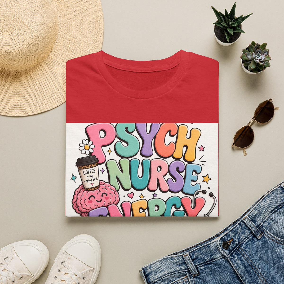Playful Typography Design Celebrating Psych Nurse Energy