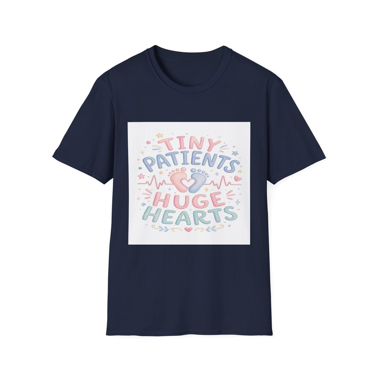 Whimsical T-Shirt Design Featuring Tiny Patients Huge Hearts- Graphic Tees