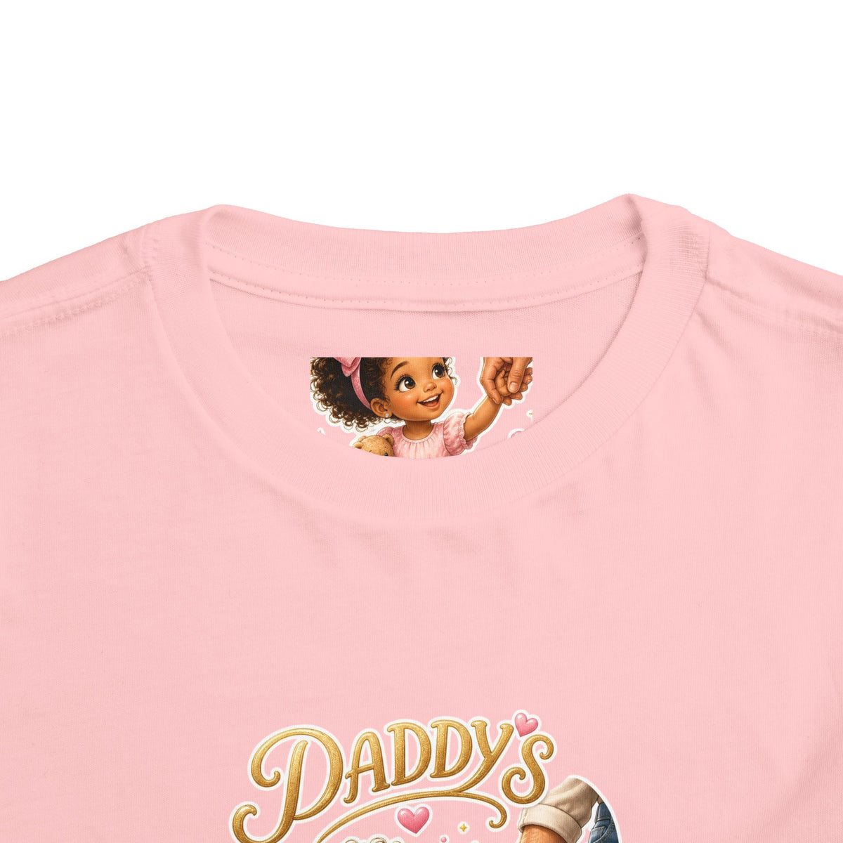 Toddler Tee — "Daddy's Little Bestie" Floral Cute Girl Graphic