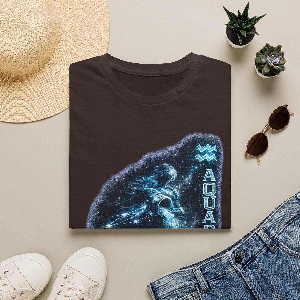 Aquarius Constellation T-Shirt — Zodiac Starry Water-Bearer Tee