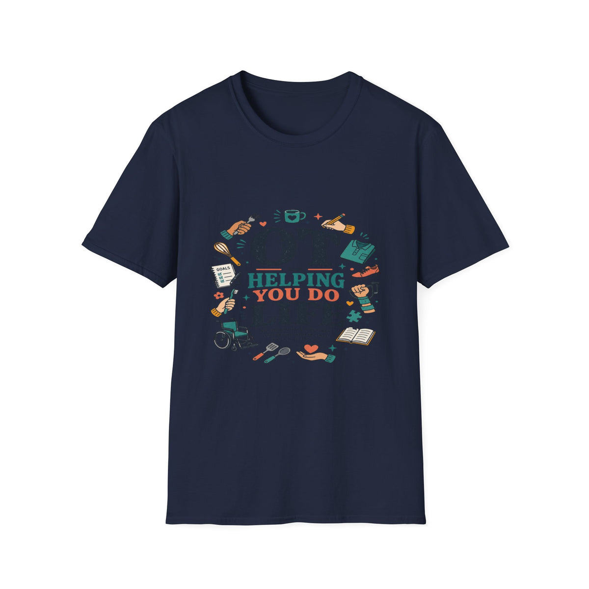 Playful Typography Framed By Colorful Illustrations And Hands- Graphic Tees