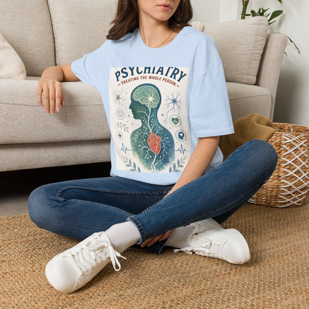 Human Silhouette With Brain And Heart Surrounded By Medical Imagery