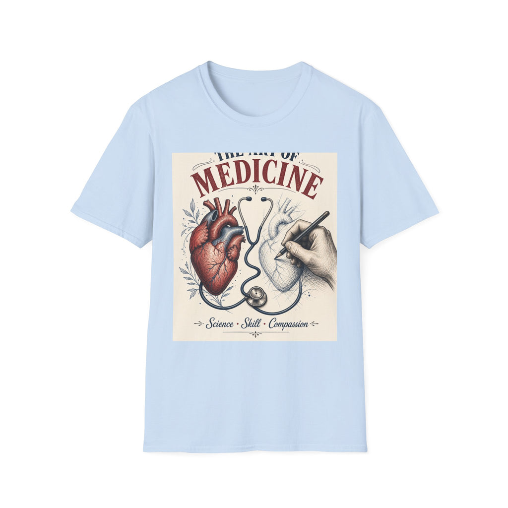 T Shirt Design Featuring Anatomical Heart And Sketching Hand