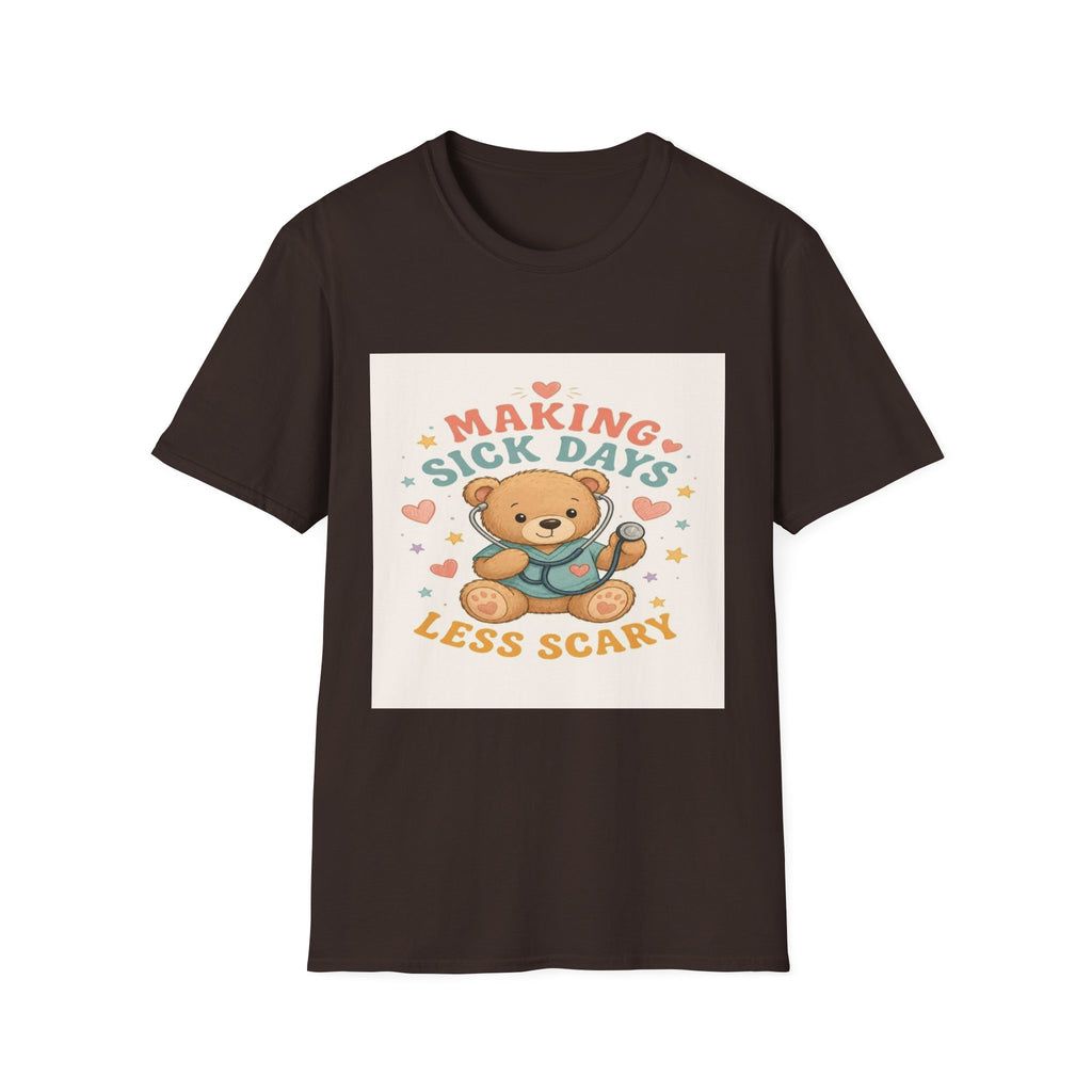 T-shirt Design Featuring Teddy Bear With Stethoscope And Stars- Graphic Tees