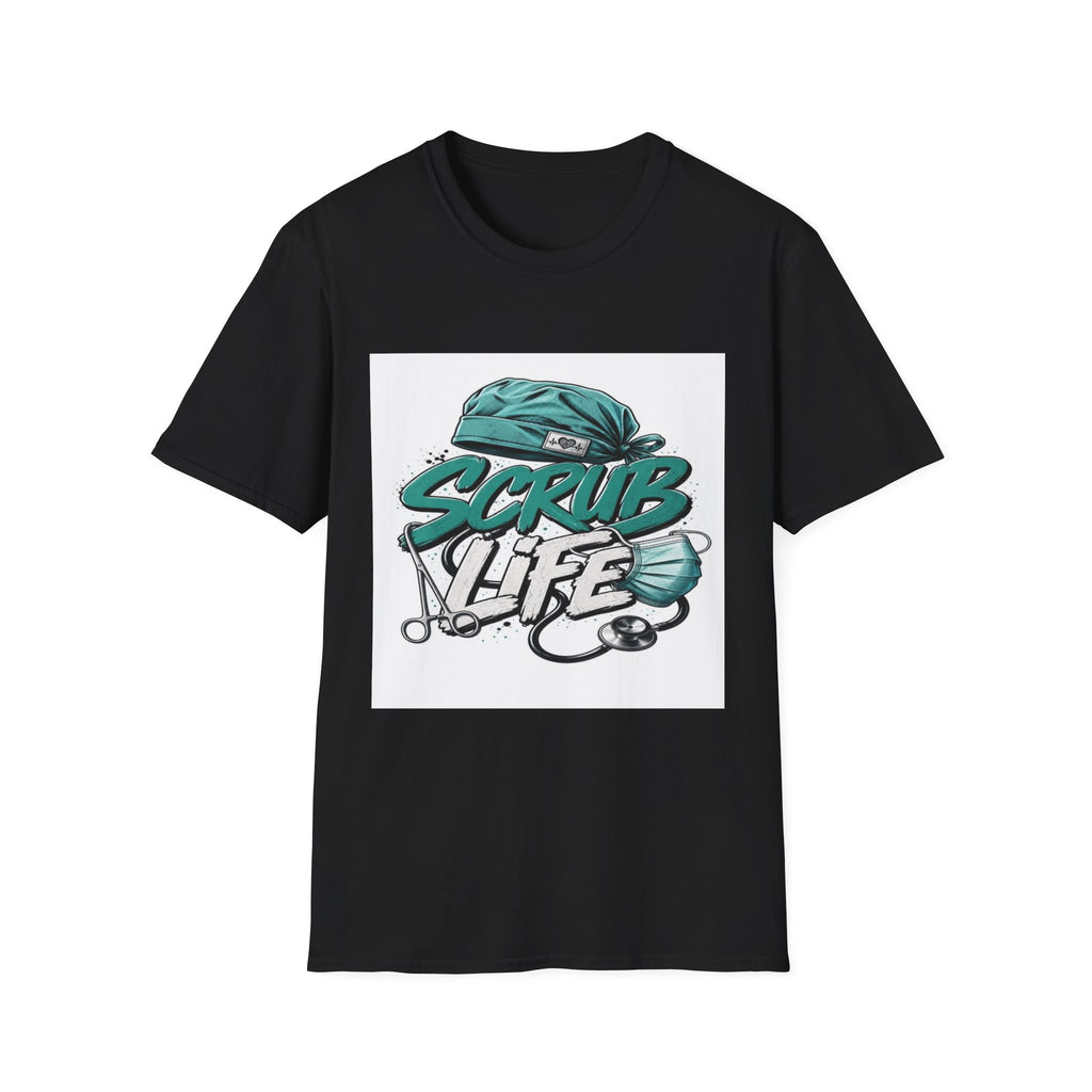 Modern Scrub Life T-Shirt Design With Playful Typography- Graphic Tees