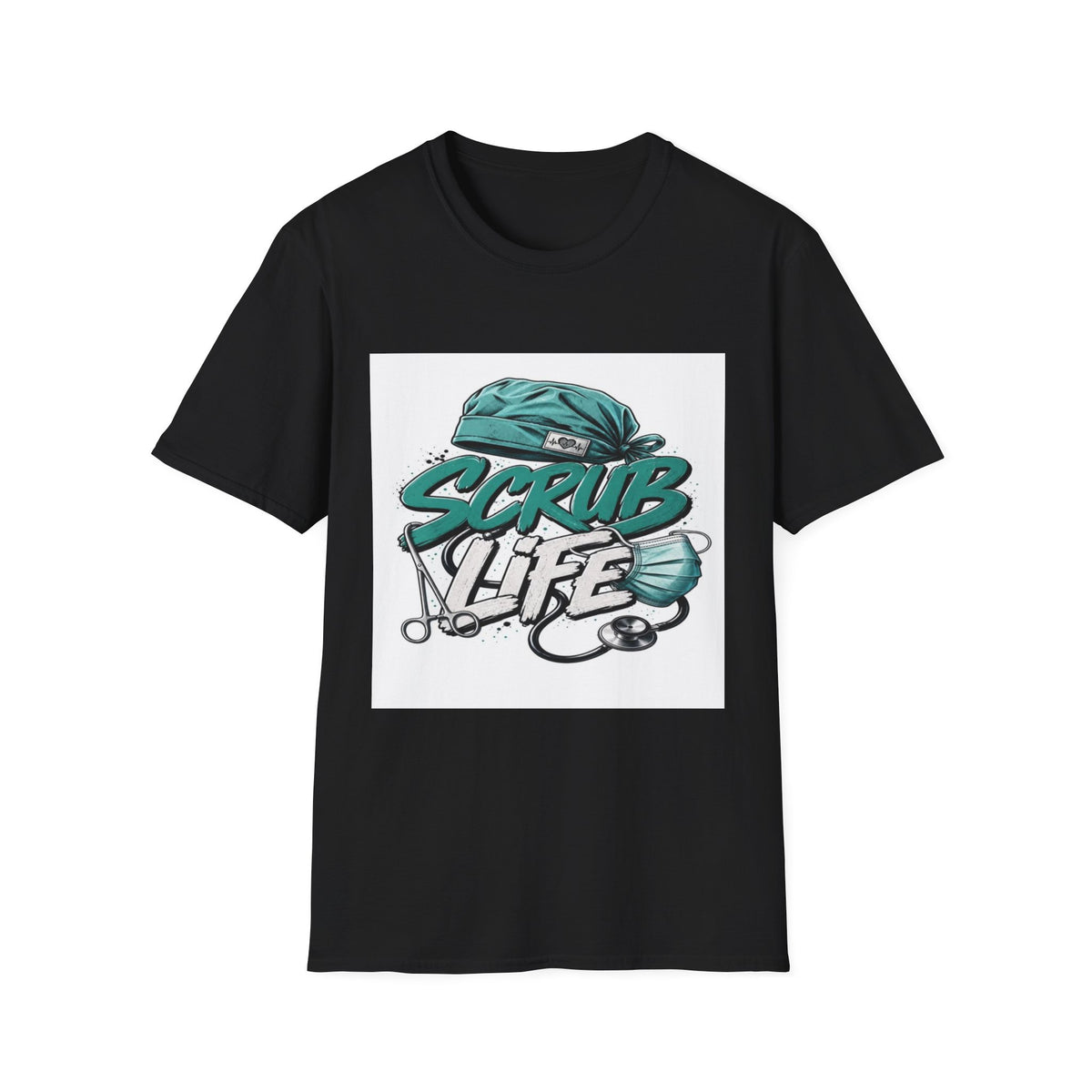 Modern Scrub Life T-Shirt Design With Playful Typography- Graphic Tees