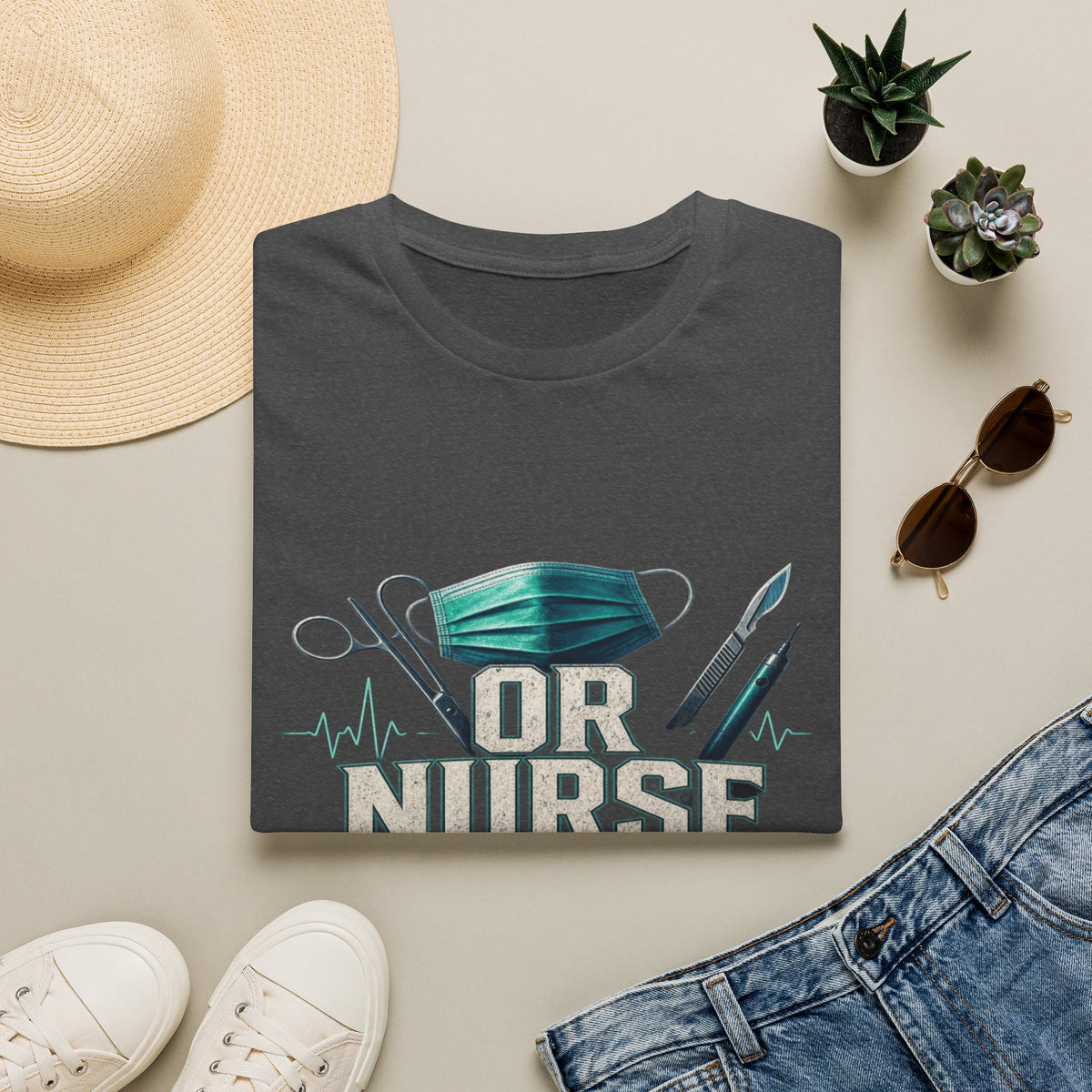 Bold Typography T-Shirt Design For OR Nurse Theme- Graphic Tees