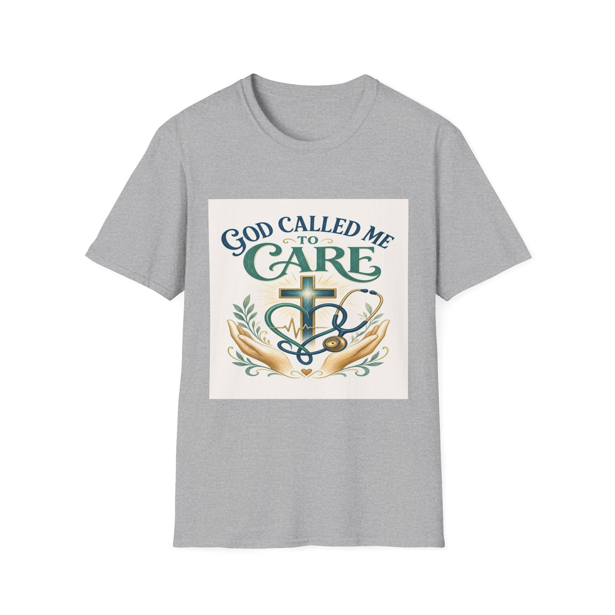 T-Shirt Design Featuring Faith Inspired Care Elements- Graphic Tees
