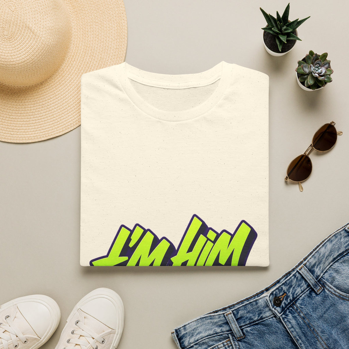 I'm Him T-Shirt — Bold Neon Streetwear Graphic Tee