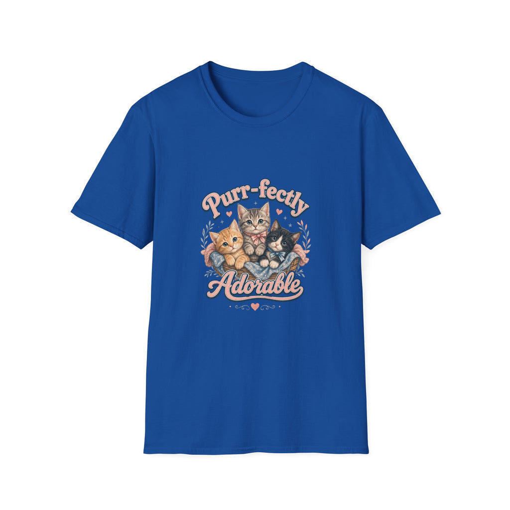 Cat T-Shirt — "Purr-fectly Adorable" Cute Kitten Graphic Tee