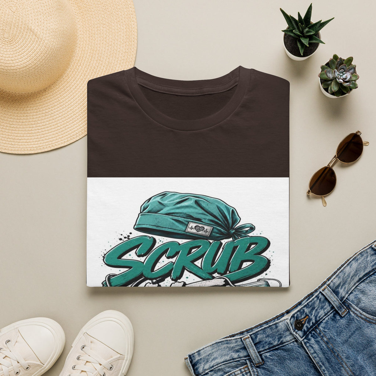 Modern Scrub Life T-Shirt Design With Playful Typography- Graphic Tees