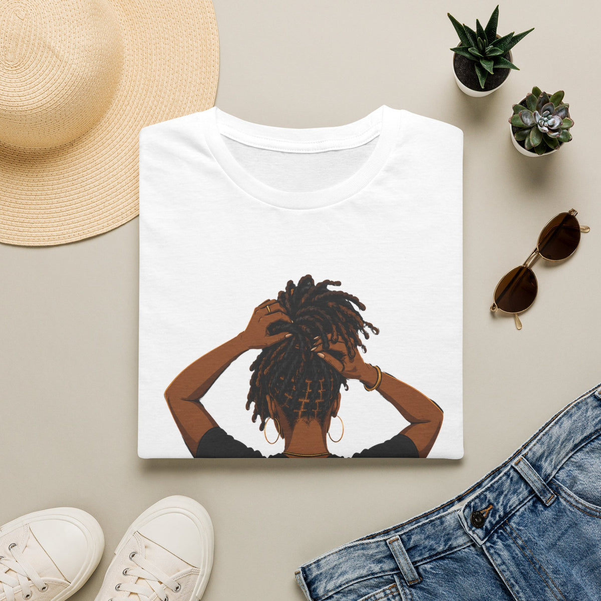 Loc'd In Graphic T-Shirt — 'Lock'd In' Natural Hair Afro Pride Tee