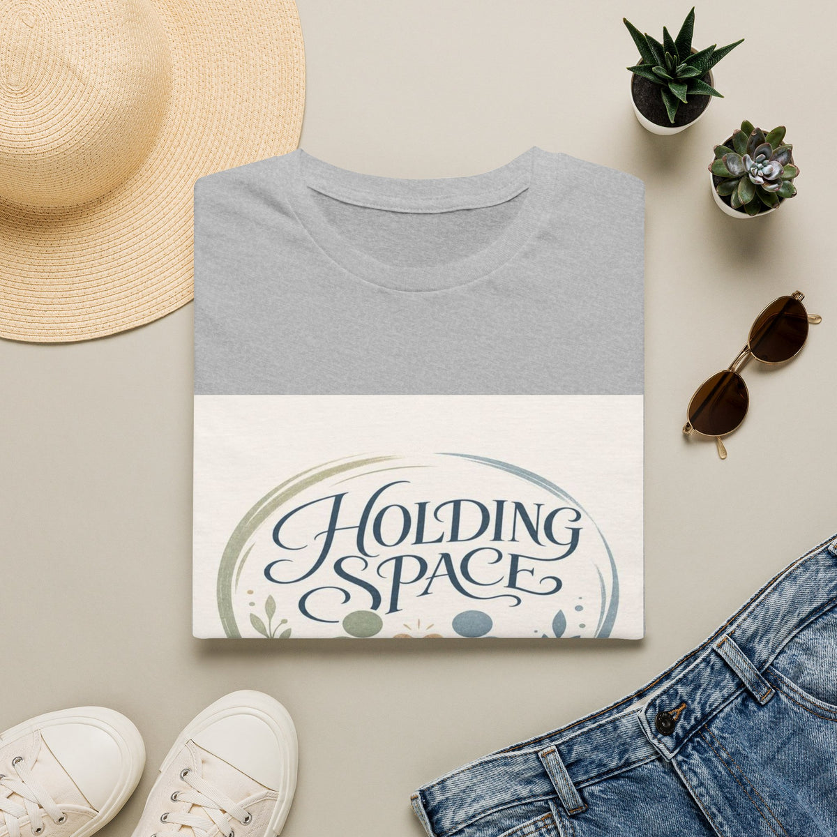 Elegant Typography With Abstract Figures Symbolizing Harmony- Graphic Tees