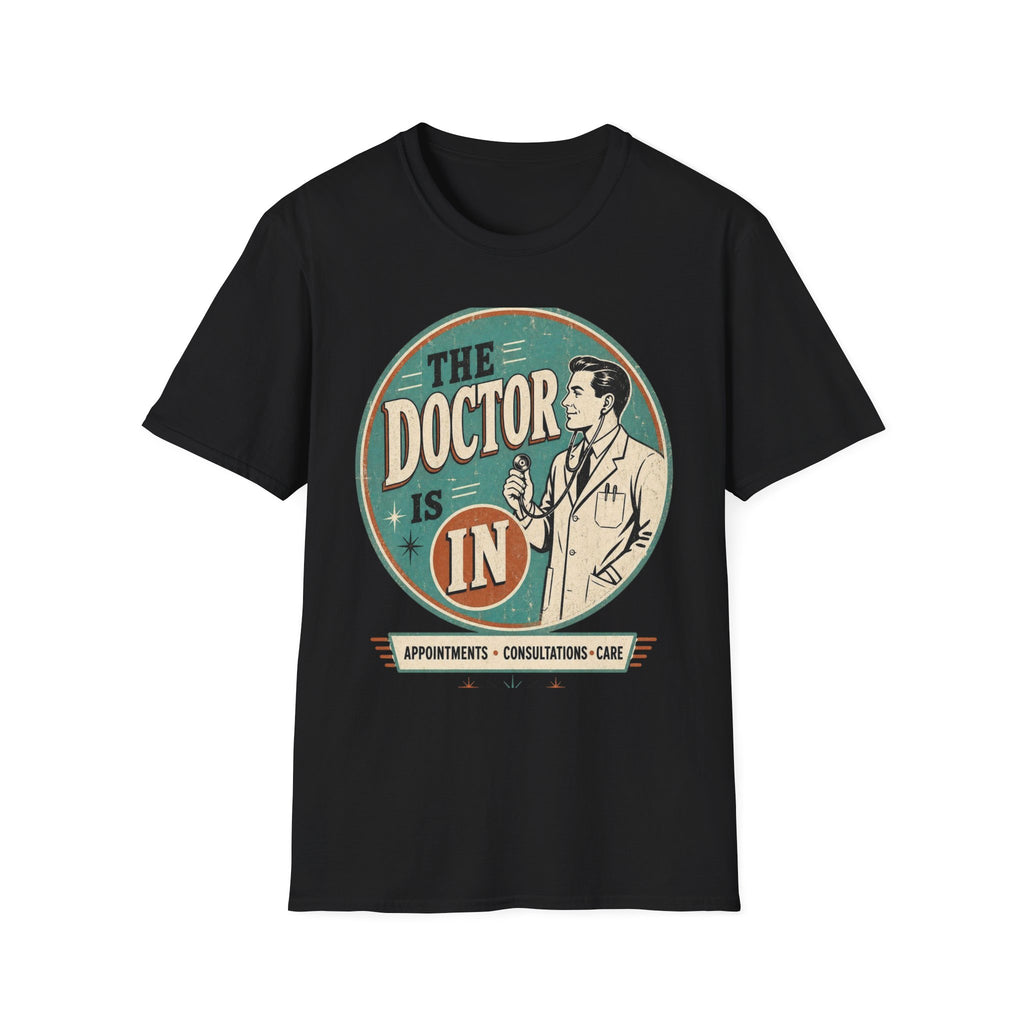 Vintage 1950s Doctor Office Graphic With Classic Badge
