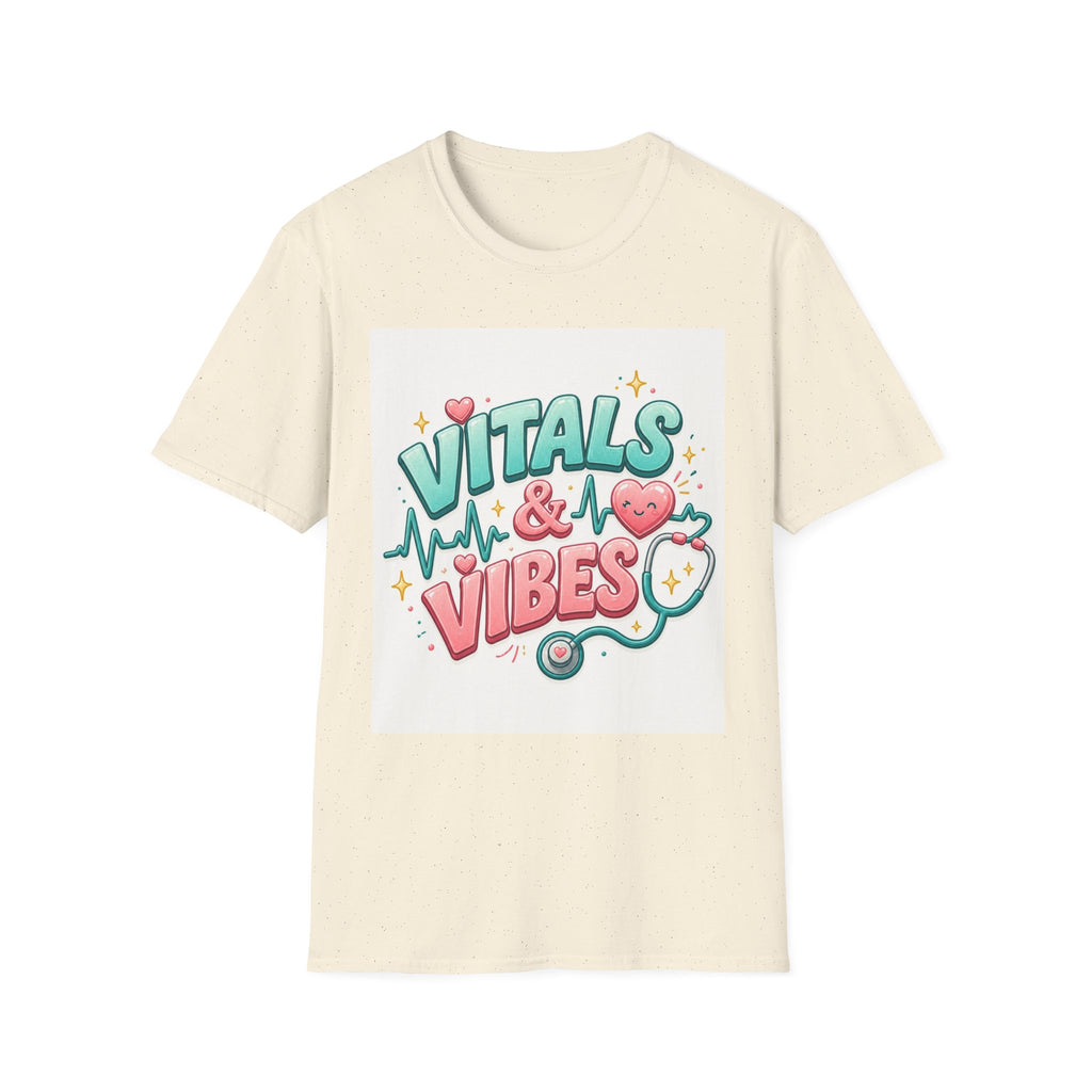 Trendy Healthcare T Shirt Design Featuring Vitals And Vibes