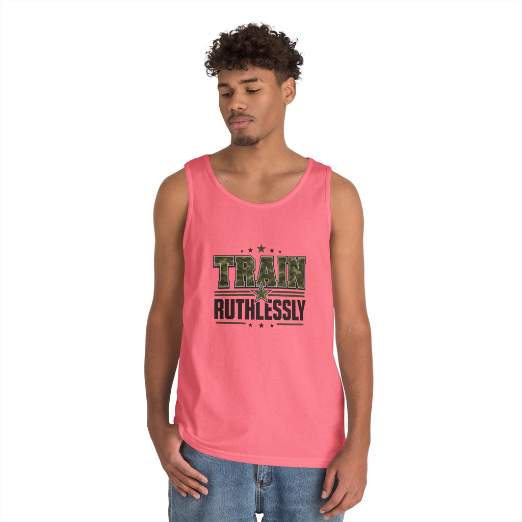 Train Ruthlessly Camouflage Gym Tank
