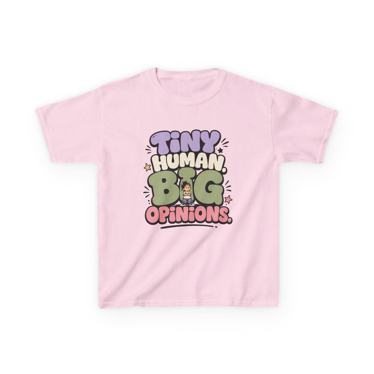Kids T-Shirt — “Tiny Human, Big Opinions” Cute Toddler Graphic Tee