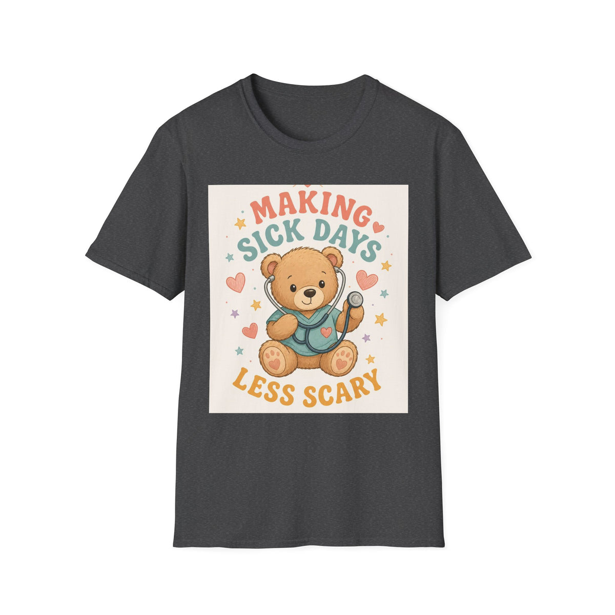 T Shirt Design Featuring Teddy Bear With Stethoscope And Stars