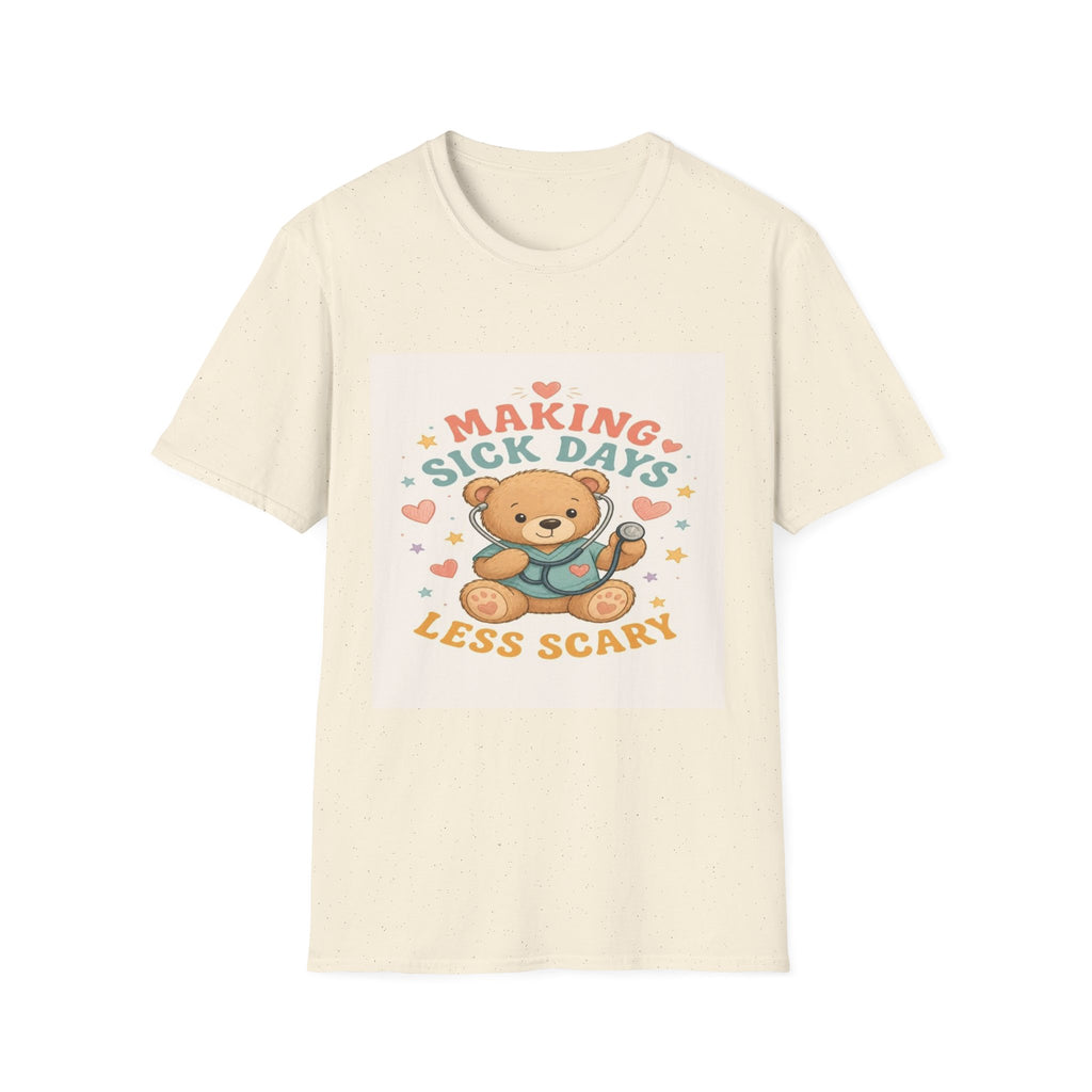 T-shirt Design Featuring Teddy Bear With Stethoscope And Stars- Graphic Tees