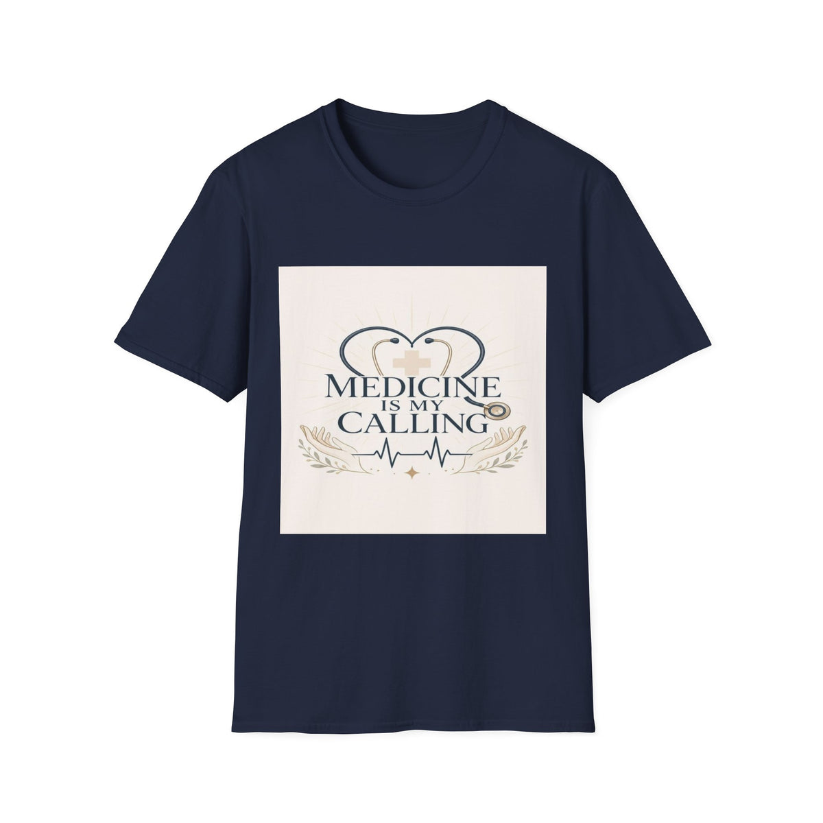 Elegant Design Celebrating Medicine With Heart-Shaped Stethoscope- Graphic Tees