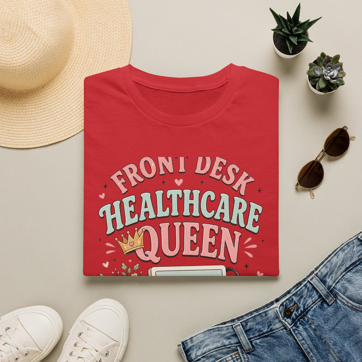 Playful Feminine Design For Front Desk Healthcare Queen