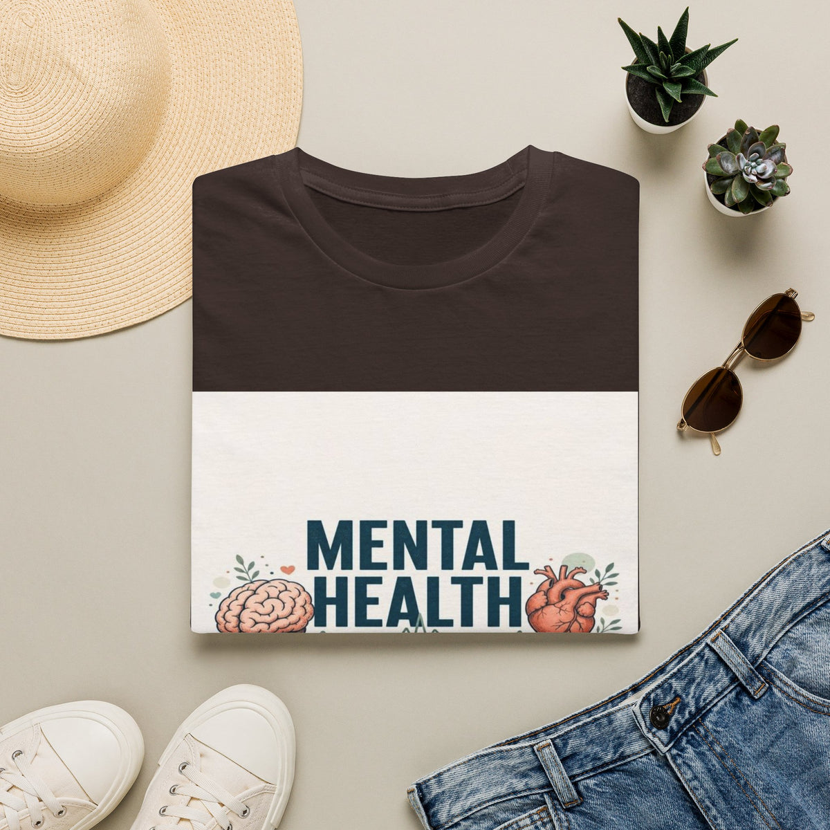 Bold Typography Design Emphasizing Mental Health Awareness- Graphic Tees