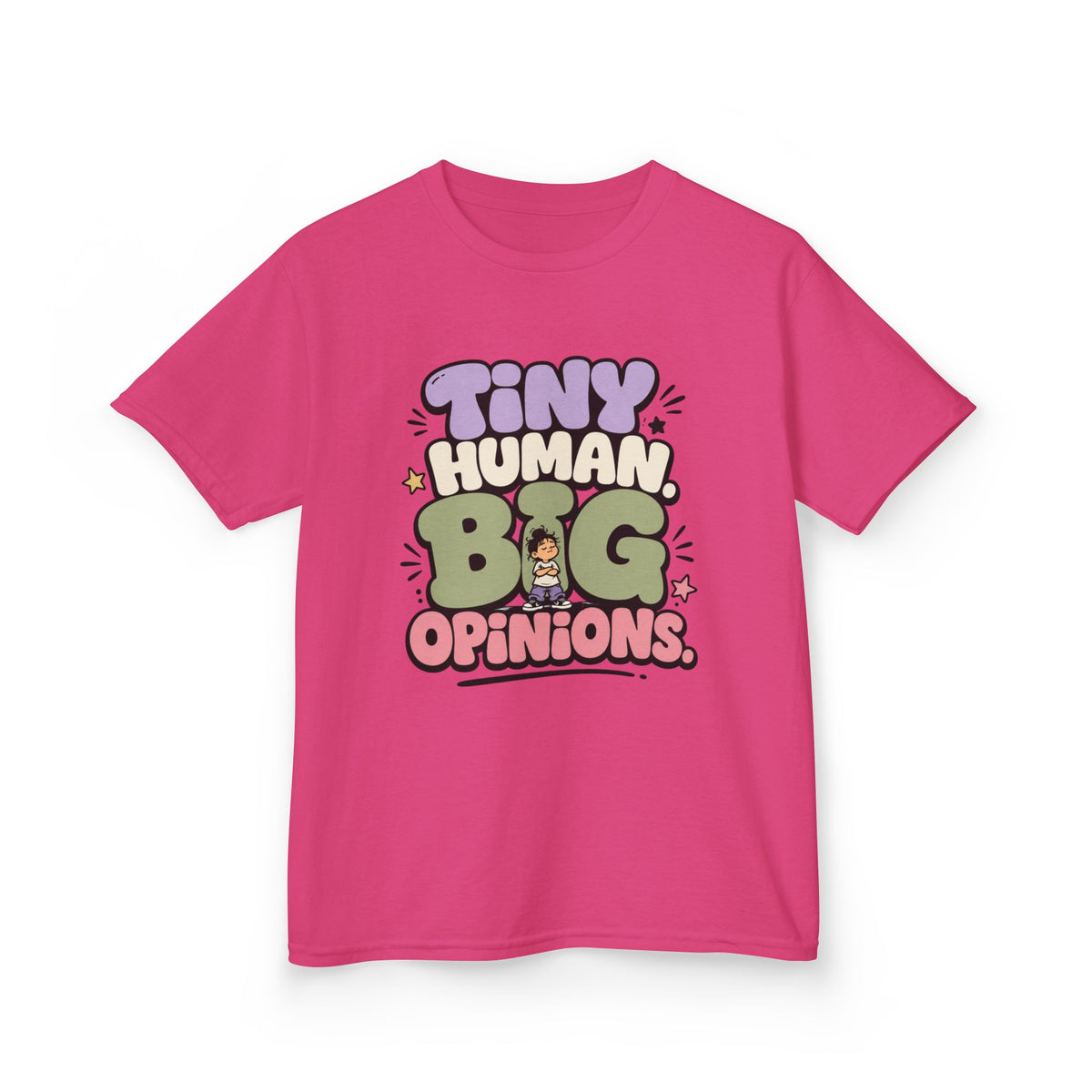 Kids T-Shirt — “Tiny Human, Big Opinions” Cute Toddler Graphic Tee