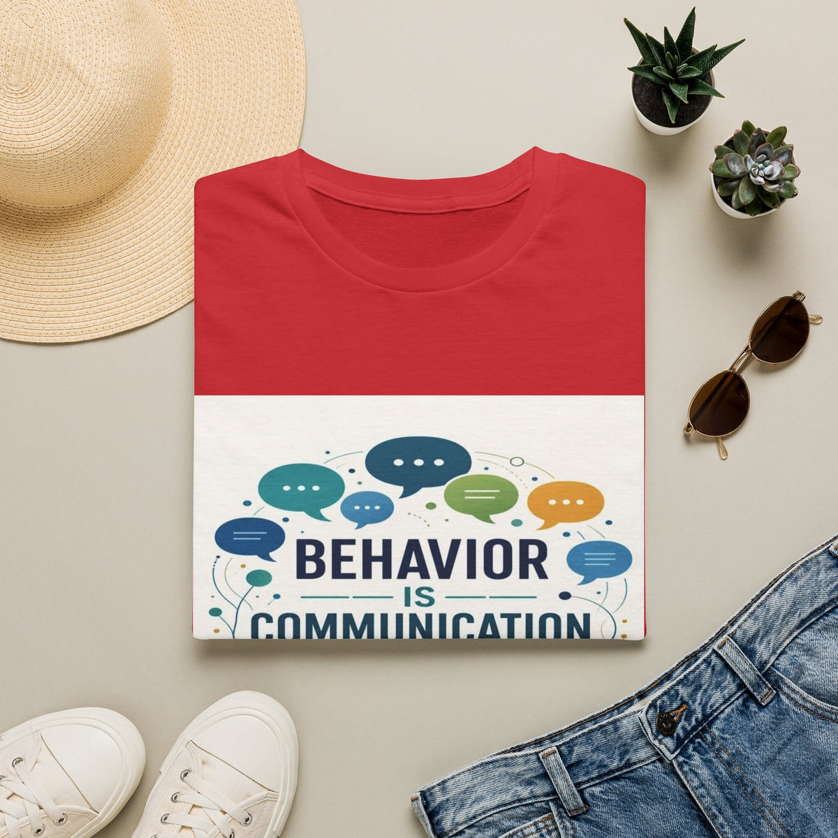 T-shirt Design Featuring Bold Phrase Surrounded By Colorful Speech Bubbles- Graphic Tees