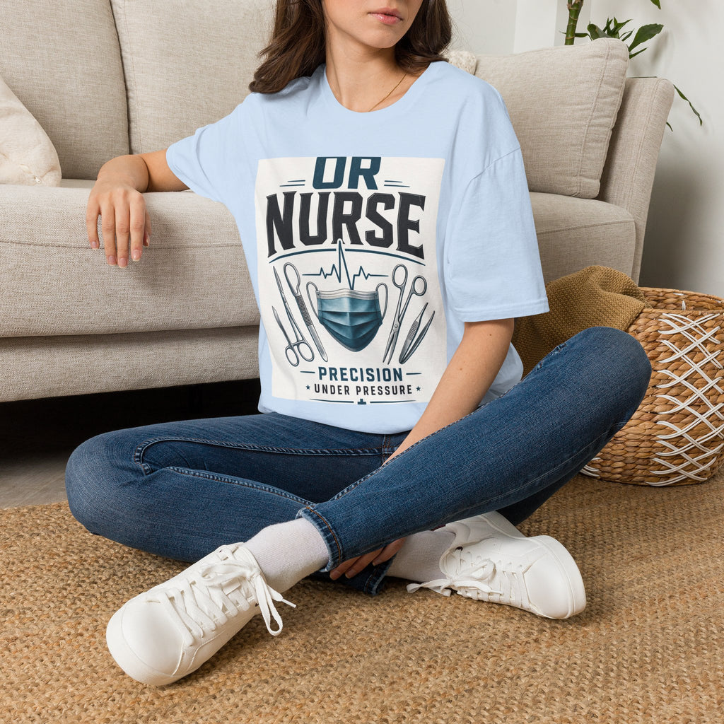 Bold T Shirt Design Featuring Nurse Motto With Instruments