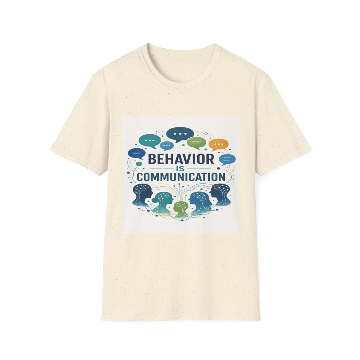 T-shirt Design Featuring Bold Phrase Surrounded By Colorful Speech Bubbles- Graphic Tees