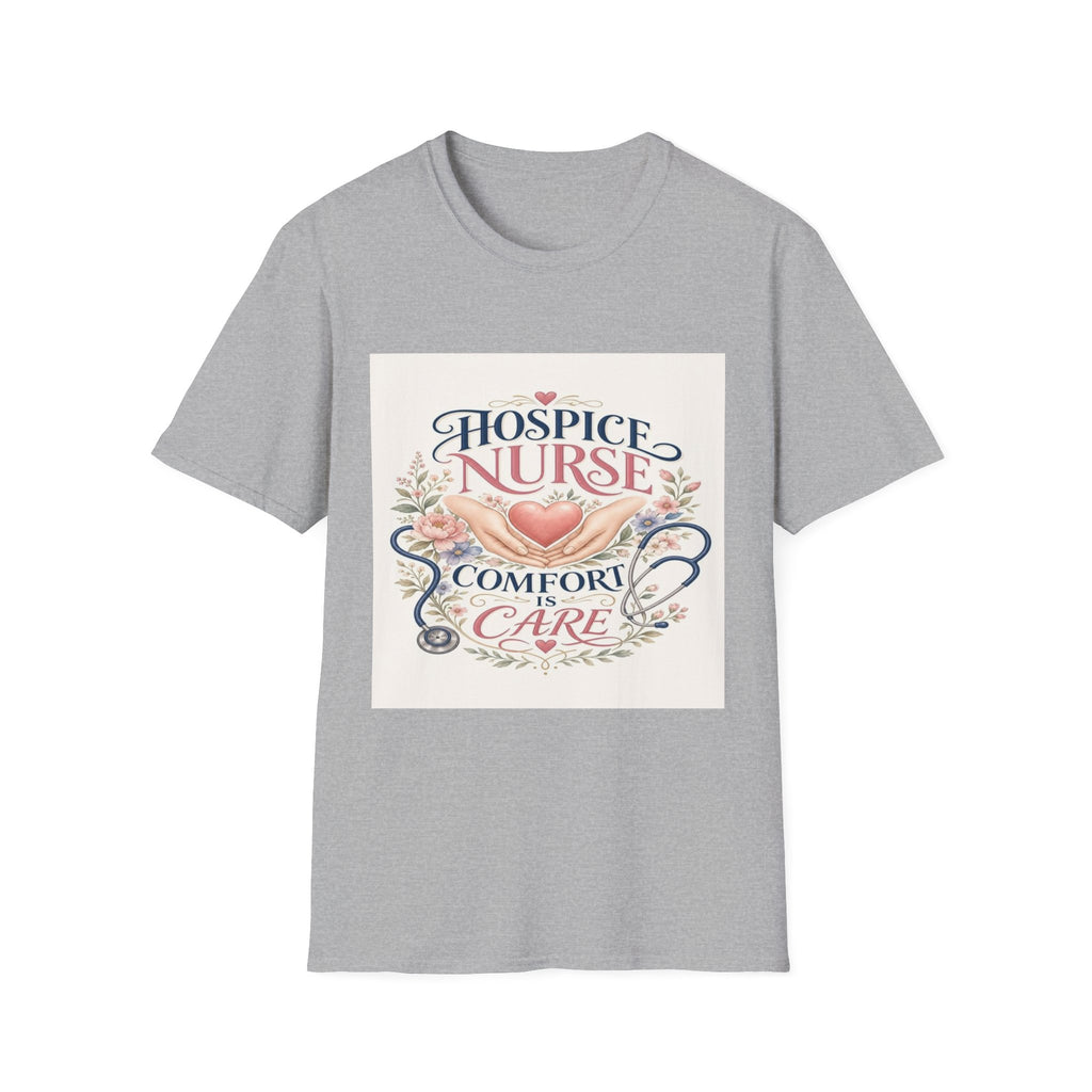 Elegant T-Shirt Design Celebrating Hospice Nurses With Compassionate Imagery- Graphic Tees