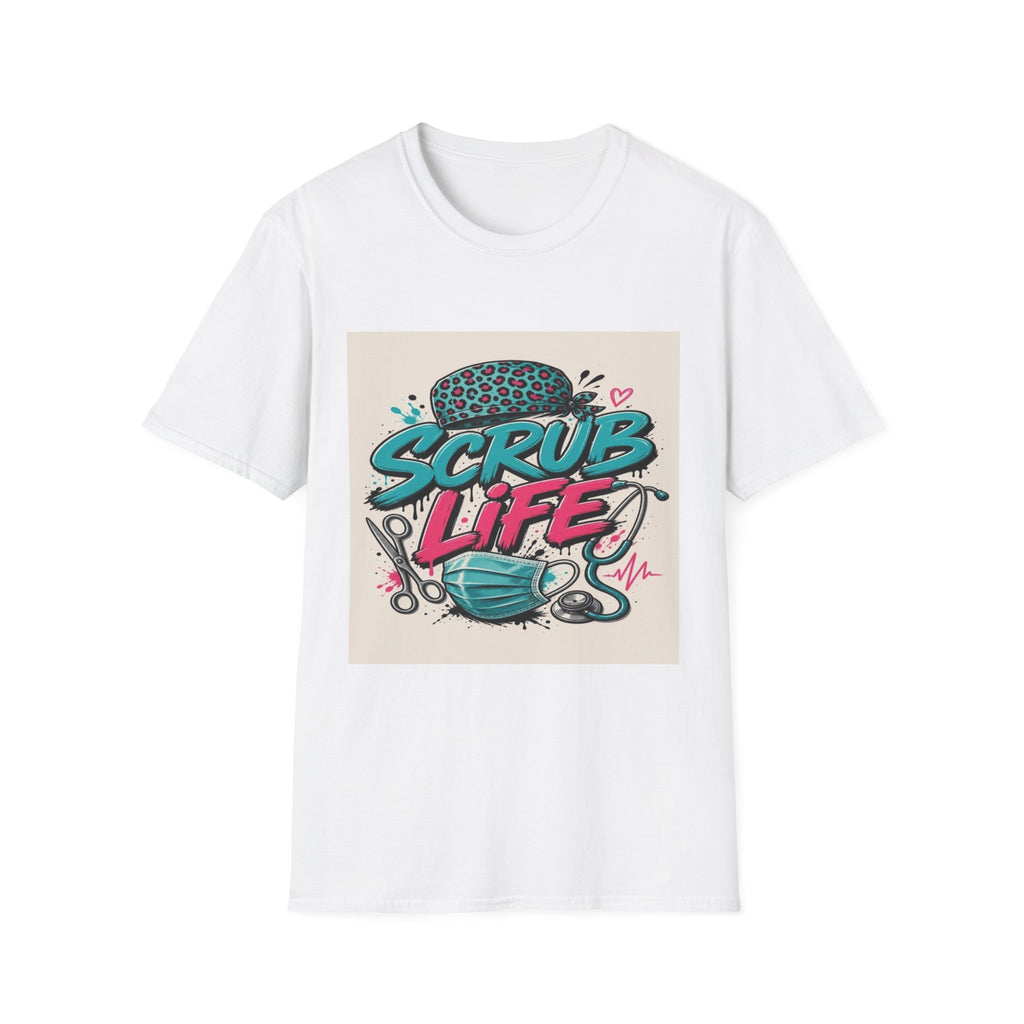 Scrub Life T-Shirt Design Featuring Bold Streetwear Typography- Graphic Tees