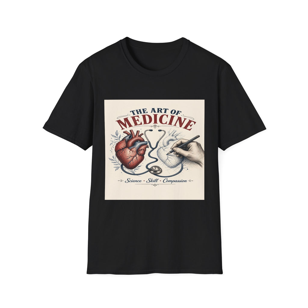 T-shirt Design Featuring Anatomical Heart And Sketching Hand- Graphic Tees