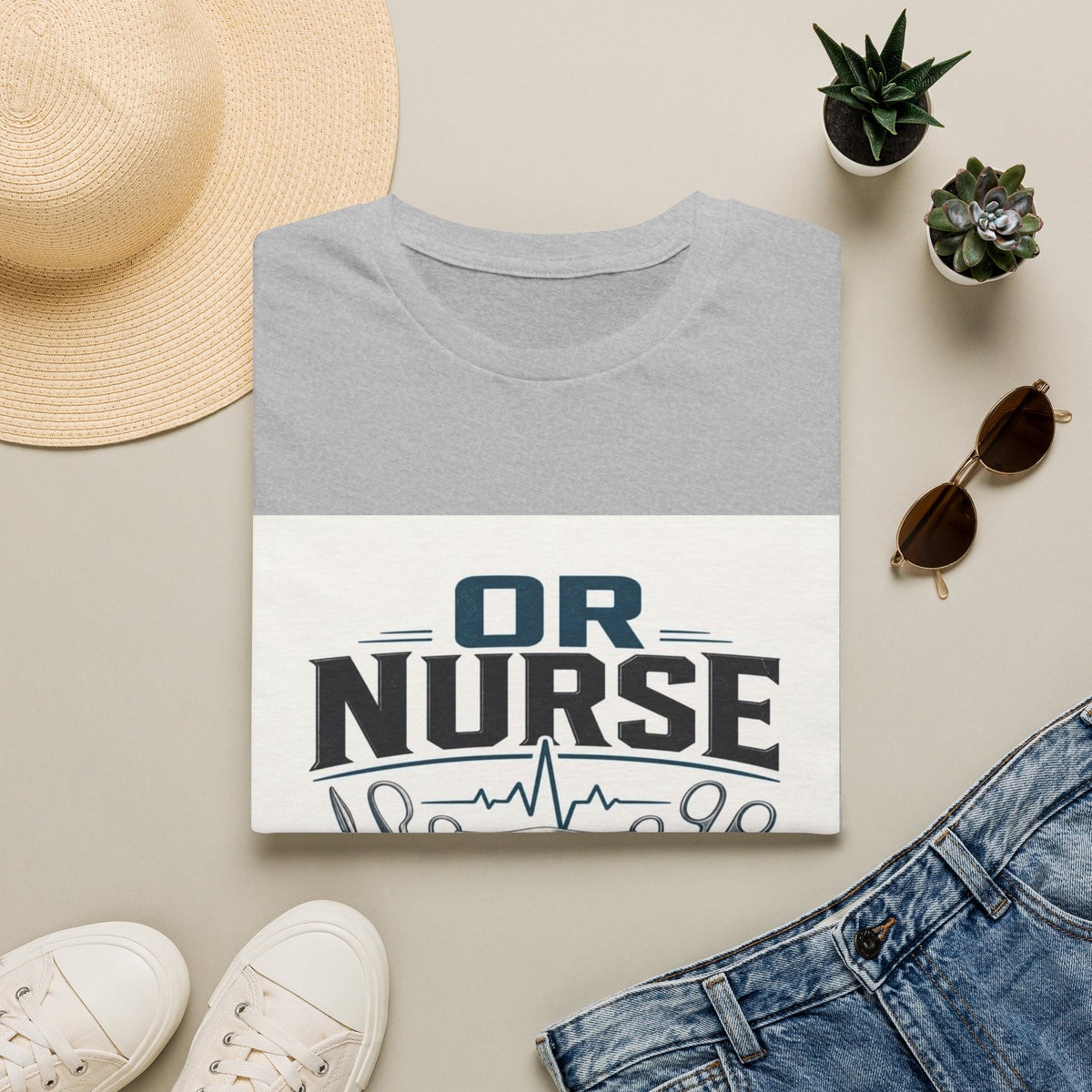 Bold T-Shirt Design Featuring Nurse Motto With Instruments- Graphic Tees