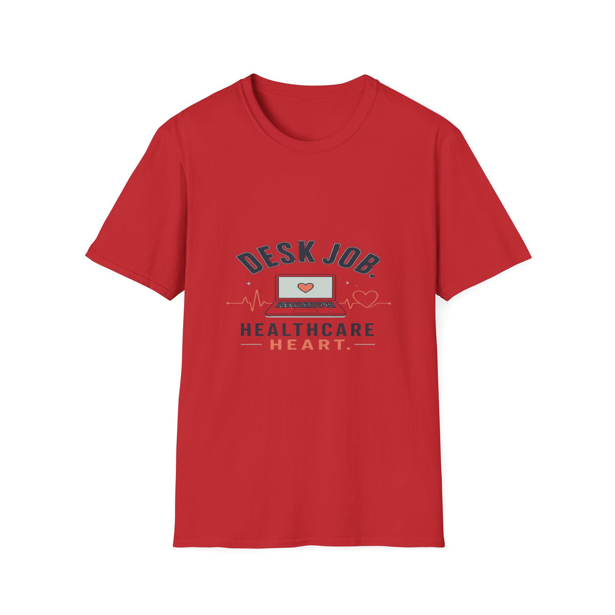 Minimalist T-shirt Design Showcasing Healthcare Heartbeat Concept- Graphic Tees