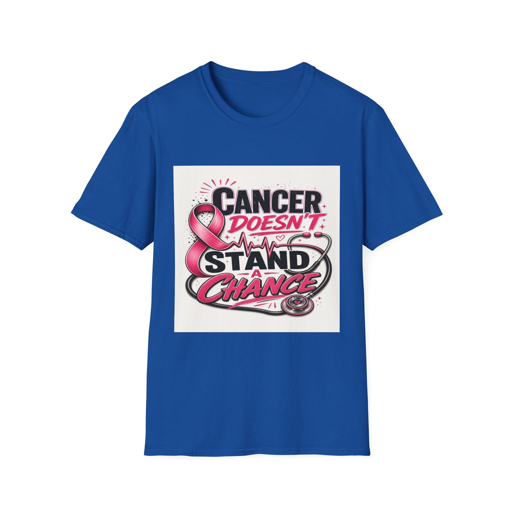 Bold Oncology Nurse Design Featuring Empowering Phrase With Awareness Ribbon- Graphic Tees